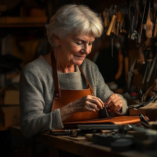 Verna’s tidlösa elegans | Vintage läder axelhandväska